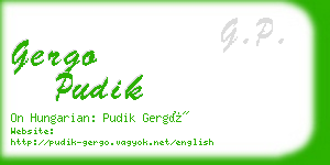 gergo pudik business card